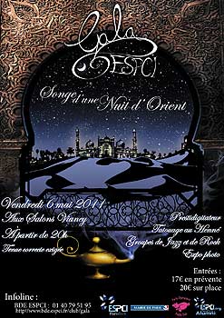 Affiche du gala ESPCI ParisTech 2011