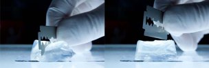 Gel physique de gélatine rendu hyper-résistant à la coupure via l'ajout (…)